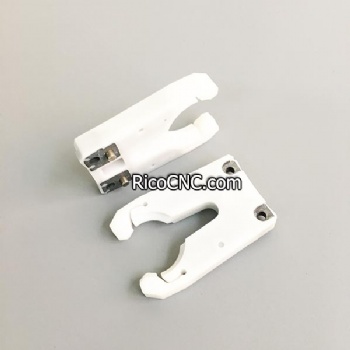 ISO30 Portaherramientas blanco Tenedor de plástico Clips de herramientas para la robótica CNC