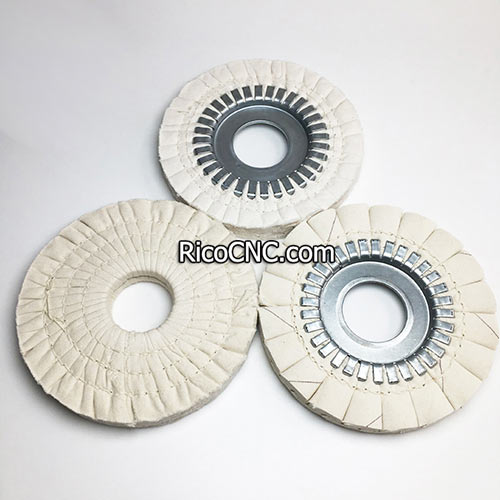 Buffing Wheel 180x50x20mm Fabric and Iron Core Polishing Wheel for Nanxing Edge Banding Machine Accessories