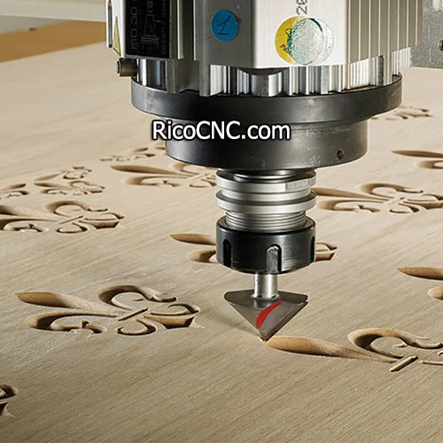 Two Flute V-shape Head 3D Engraving Router Bit with 0.2mm Tip