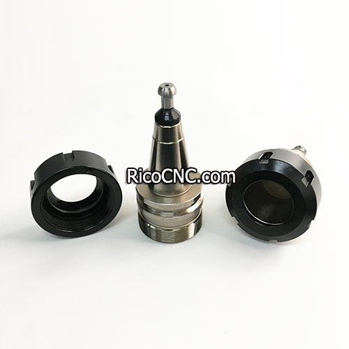 ISO30 ER40 Tool Holder with Cover Nut and Pull Stud for HSD Spindles