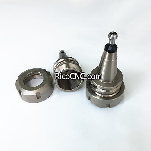ISO30 ER40 Tool Holder with Cover Nut and Pull Stud for HSD Spindles