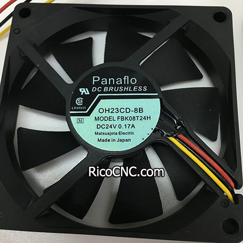 Panaflo OH23CD FBK08T24H DC24V 0.17A 80x80x15mm Cooling Fan for FANUC A90L-0001-0422