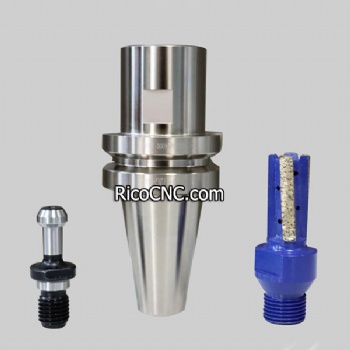 Portaherramientas BT40 G1/2 Gas Drill Point Holder for Stoneworking CNC