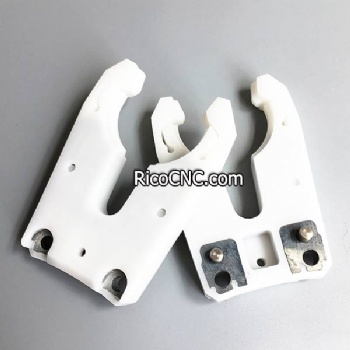 ISO30 Portaherramientas blanco Tenedor de plástico Clips de herramientas para la robótica CNC