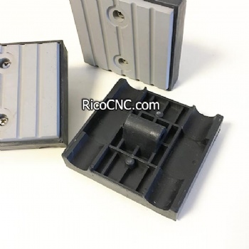 80x75x18mm SCM Edgebander Tracking Pads with Both Side Half Arc R8mm and Axle