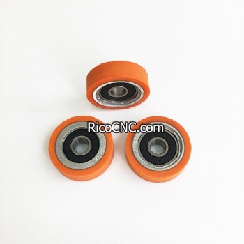 E1422E0009 D34 Rubberized Wheel with Bearing Edgebander End Trim Track Roller