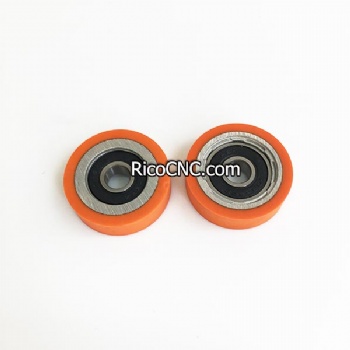 E1422E0009 D34 Rubberized Wheel with Bearing Edgebander End Trim Track Roller