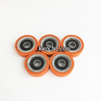 E1422E0009 D34 Rubberized Wheel with Bearing Edgebander End Trim Track Roller