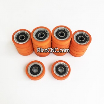 E1422E0009 D34 Rubberized Wheel with Bearing Edgebander End Trim Track Roller