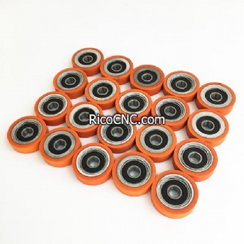 E1422E0009 D34 Rubberized Wheel with Bearing Edgebander End Trim Track Roller