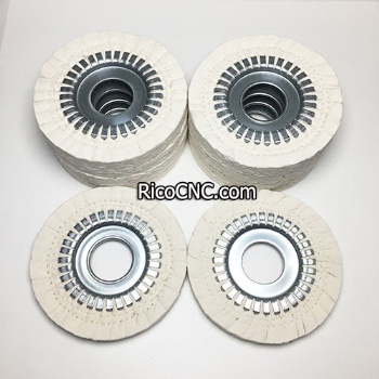 Buffing Wheel 180x50x20mm Fabric and Iron Core Polishing Wheel for Nanxing Edge Banding Machine Accessories