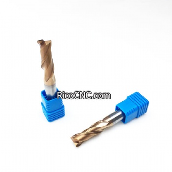 Solid Carbide Two Flutes End Mills CNC Router Bits for Steel and Copper Processing