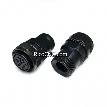 JAE JL04V-6A20-15SE-EB-R 7 Position Circular Connector Plug Female Sockets Solder Cup