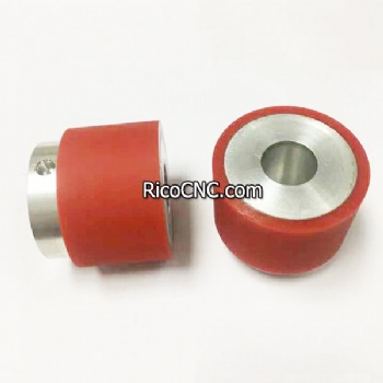 Red Rubber Roller Wheels Woodworking Parts for KUPER Machine