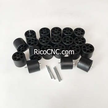 4-005-11-0317 Rodillos de pista de tapacantos de 28x25mm con eje para encoladora de cantos Homag Brandt