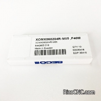 Insertos de fresado de metal duro originales SECO XOMX060204R-M05 F40M