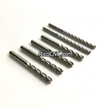 4 Flutes End Mill Upcut Spiral Carbide Router Bits for Wood Nylon Resin ABS Acrylic PVC MDF