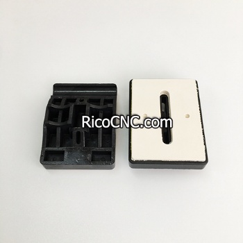 10671787 IMA 80x60mm White Chain Track Pads 0010669724 with Mounting Bracket for IMA Edge Banding Machine