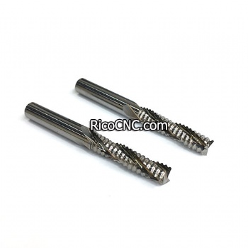 Fresa de carburo macizo CNC de 3 filos de corte ascendente y rompevirutas en espiral para desbastar