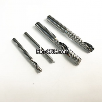 Up Cut Single Flute Spiral CNC Router Bits Solid Carbide End Mill