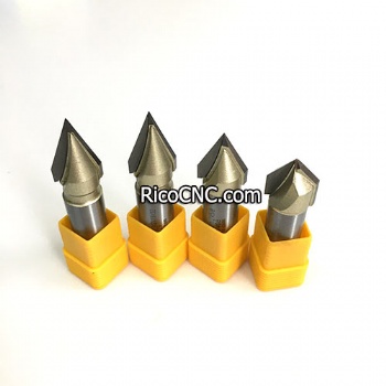 Carbide Tipped 3D V Bits 45 60 90 120 Degree CERATIZIT V Chamfer Router Bits