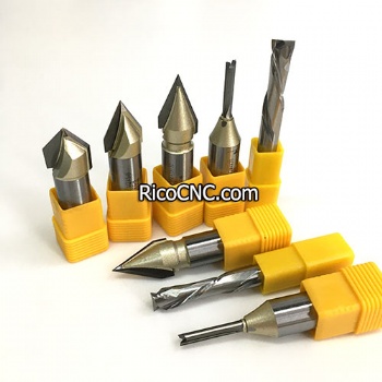 Puntas de carburo 3D V 45 60 90 120 grados CERATIZIT V Chamfer Router Bits