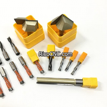 Long CEL Two Straight Flutes End Mill Tungsten Tipped CNC Tool Router for Wood Cutting