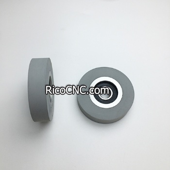 Rodillos de presión engomados 64.5x12x16mm para la chapadora de cantos EBM KDP16