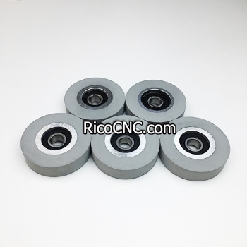 Rodillos de presión engomados 64.5x12x16mm para la chapadora de cantos EBM KDP16