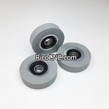 Rodillos de presión engomados 64.5x12x16mm para la chapadora de cantos EBM KDP16