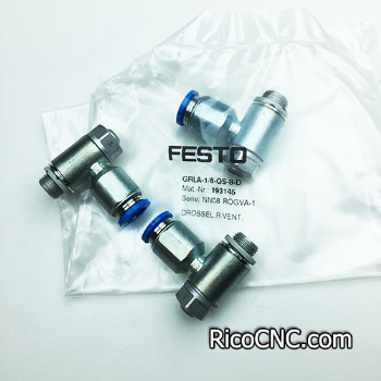 Homag 4-011-04-1874 4011041874 GRLA-1/8-QS-8-D Festo One-way Flow Control Valve