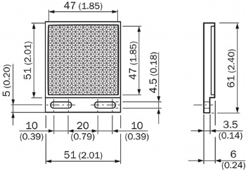 4008611364 4-008-61-1364 Reflector Enfermo P250F 47X47 Triplete Fino para Sensor Inductivo