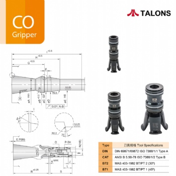 TALONS CNC Pinza MAS 403-1982 BT40 45 grados C04 Pinza de rosca interior