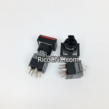 Fuji Electric AH165-TLR11E3 Illuminated Red Push Button Switch