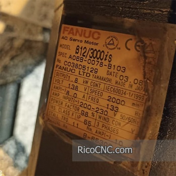 Fanuc A06B-0078-B103 AC Servo Motor BiS12/3000