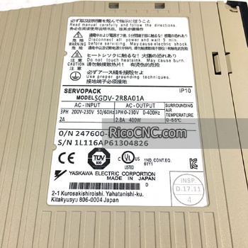 YASKAWA SGDV-2R8A01A SIGMA V Servo Amplifier