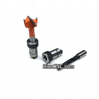 Adaptador de broca de liberación rápida D20x37 LH y RH para máquinas CNC de Biesse